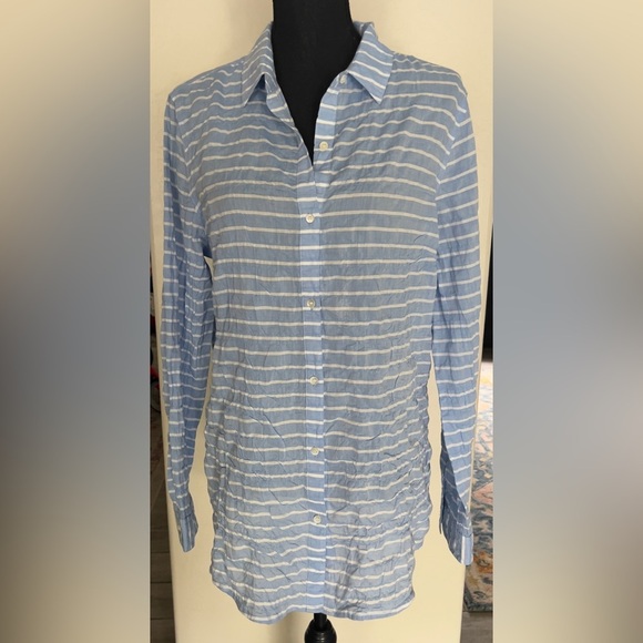 J McLaughlin size Large cotton button down top - Picture 1 of 10